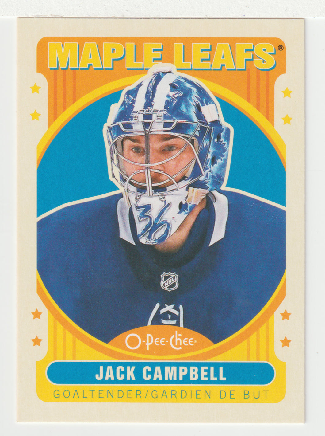 Jack Campbell - Toronto Maple Leafs - Retro (NHL Hockey Card) 2021-22 O-Pee-Chee # 284 Mint