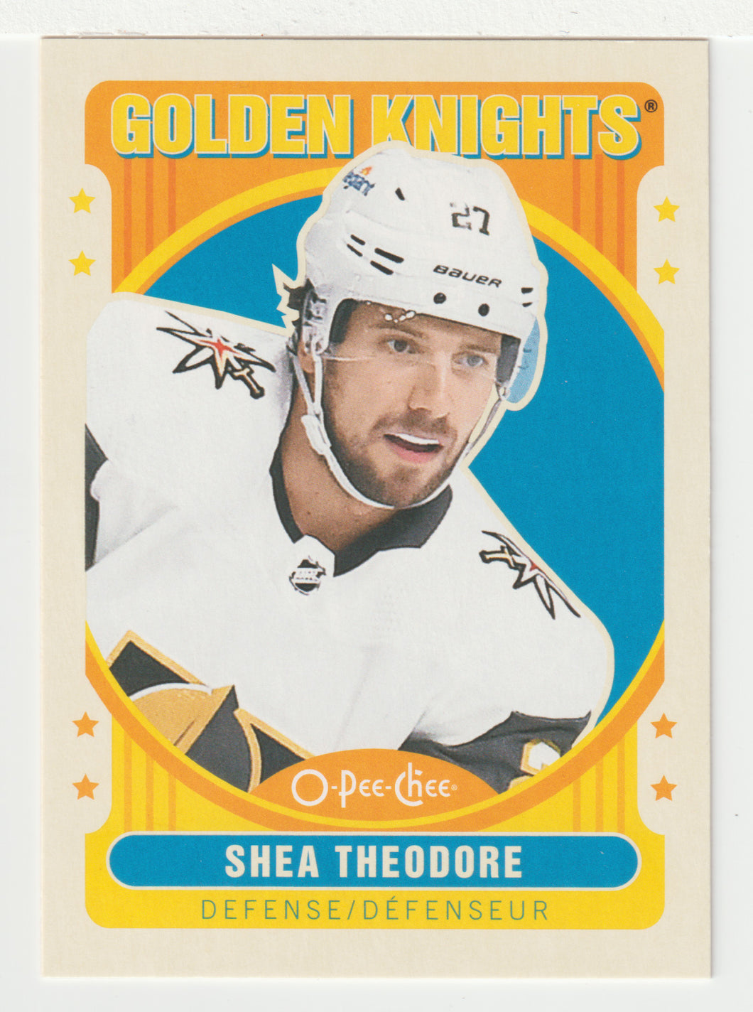 Shea Theodore - Vegas Golden Knights - Retro (NHL Hockey Card) 2021-22 O-Pee-Chee # 291 Mint