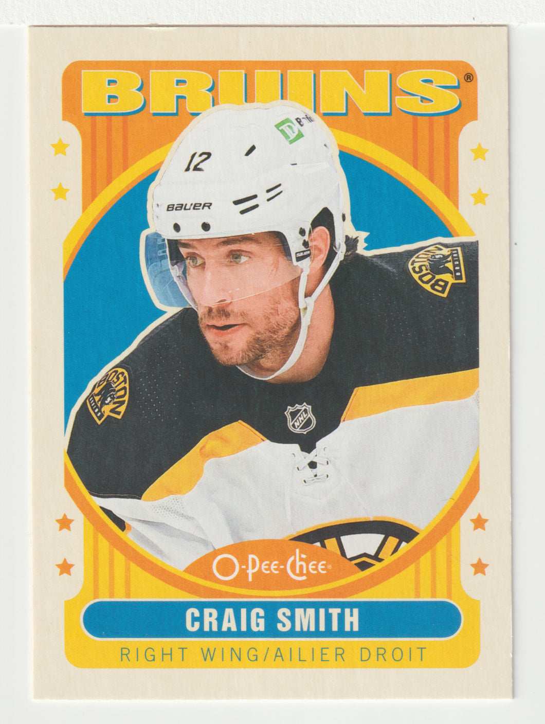 Craig Smith - Boston Bruins - Retro (NHL Hockey Card) 2021-22 O-Pee-Chee # 327 Mint