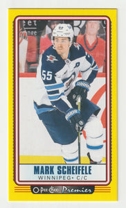 Mark Scheifele - Winnipeg Jets - Yellow - Premier Tallboys (NHL Hockey Card) 2021-22 O-Pee-Chee # P-22 Mint