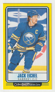 Jack Eichel - Buffalo Sabres - Yellow - Premier Tallboys (NHL Hockey Card) 2021-22 O-Pee-Chee # P-29 Mint