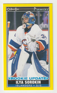 Ilya Sorokin - New York Islanders - Yellow Premier Tallboys (NHL Hockey Card) 2021-22 O-Pee-Chee # P-47 Mint
