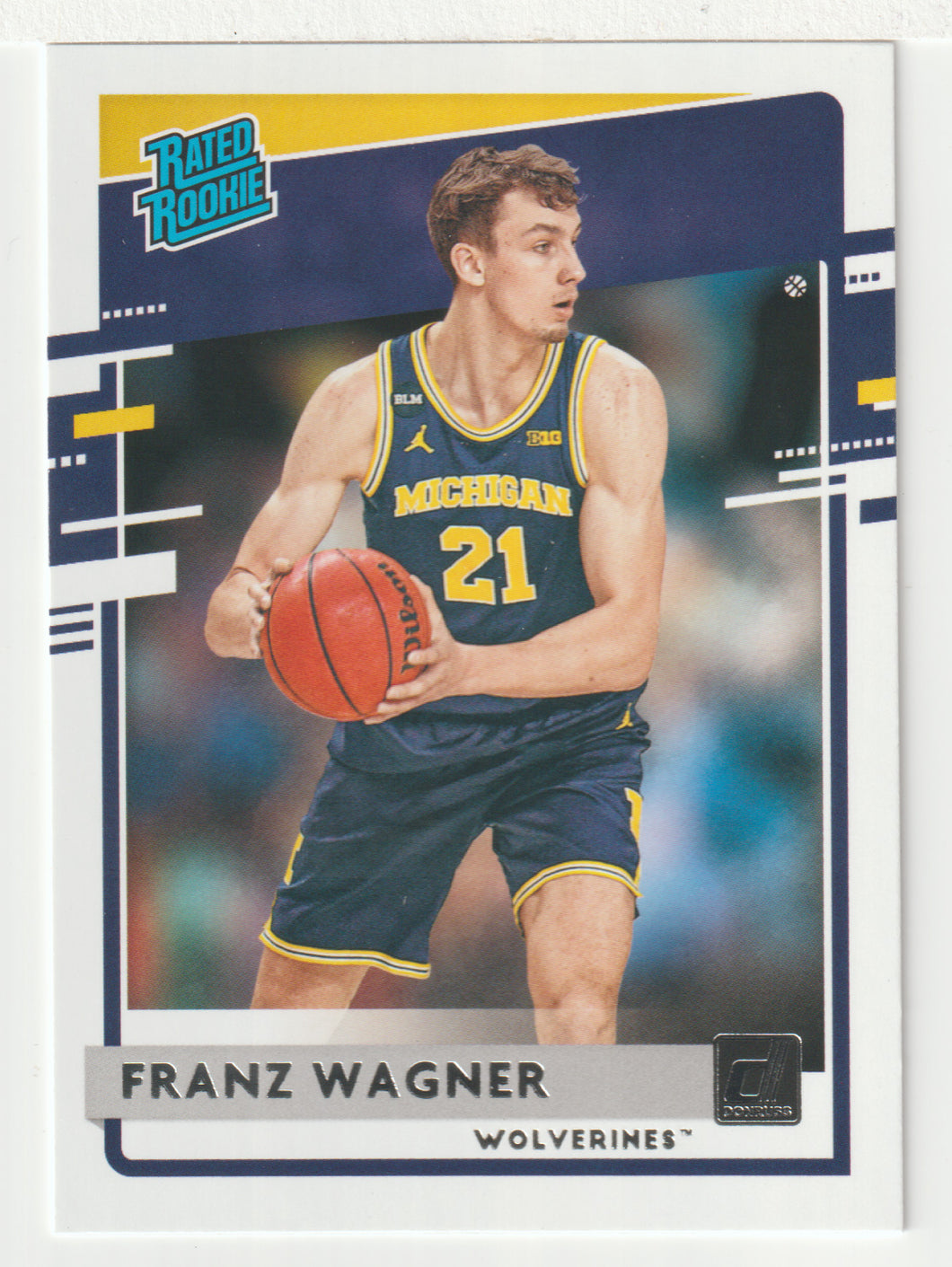 Franz Wagner - Michigan Wolverines - Rated Rookie (NBA - NCAA Basketball Card) 2021-22 Panini Chronicles Draft Picks # 34 Mint