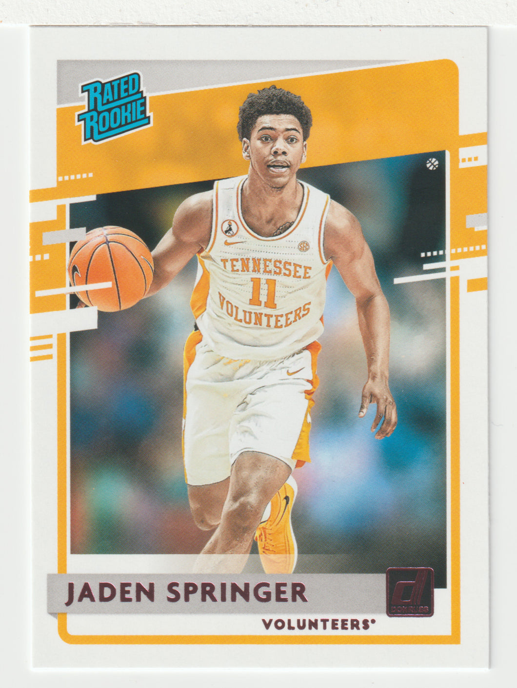 Jaden Springer - Tennessee Volunteers - Rated Rookie - Pink (NBA - NCAA Basketball Card) 2021-22 Panini Chronicles Draft Picks # 45 Mint