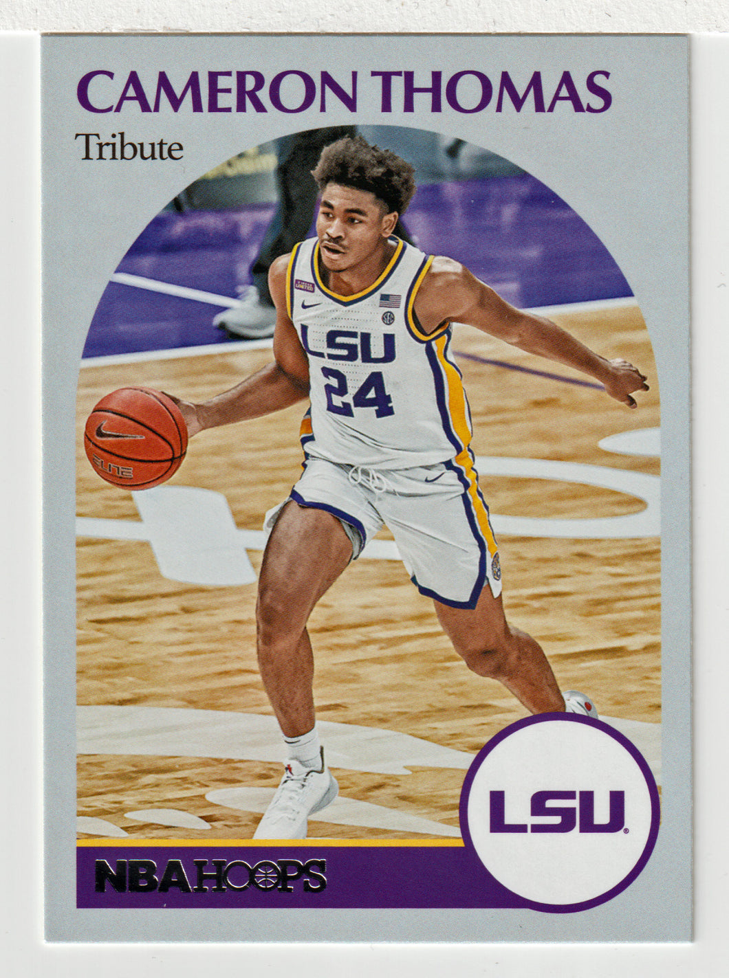 Cameron Thomas - LSU Tigers - Hoops Retro (NBA - NCAA Basketball Card) 2021-22 Panini Chronicles Draft Picks # 65 Mint