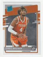 Greg Brown - Texas Longhorns - Rated Rookie - Optic (NBA - NCAA Basketball Card) 2021-22 Panini Chronicles Draft Picks # 226 Mint