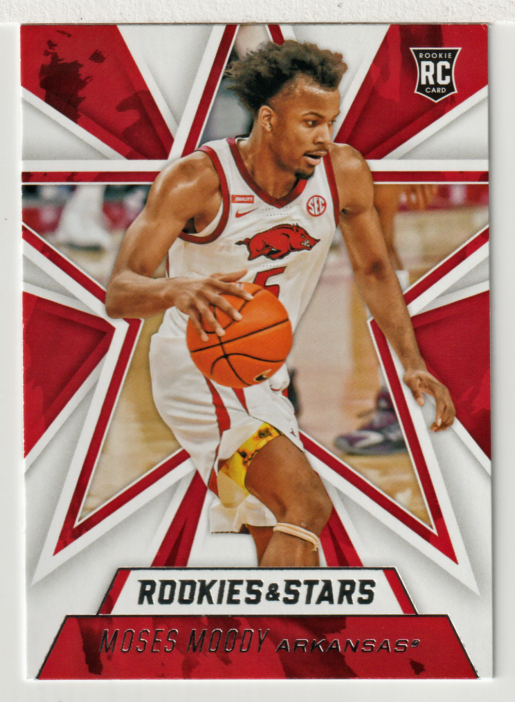 Moses Moody - Arkansas Razorbacks - Rookies & Stars (NBA - NCAA Basketball Card) 2021-22 Panini Chronicles Draft Picks # 311 Mint
