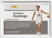 Load image into Gallery viewer, Jonathan Kuminga - NBA G League Ignite - Encased Substantial Rookie Swatches - Green (NBA - NCAA Basketball Card) 2021-22 Panini Chronicles Draft Picks # ESS-JK25 Mint

