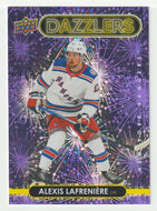 Alexis Lafreniere - New York Rangers - Dazzlers - Purple (NHL Hockey Card) 2021-22 Upper Deck # DZ-82 Mint