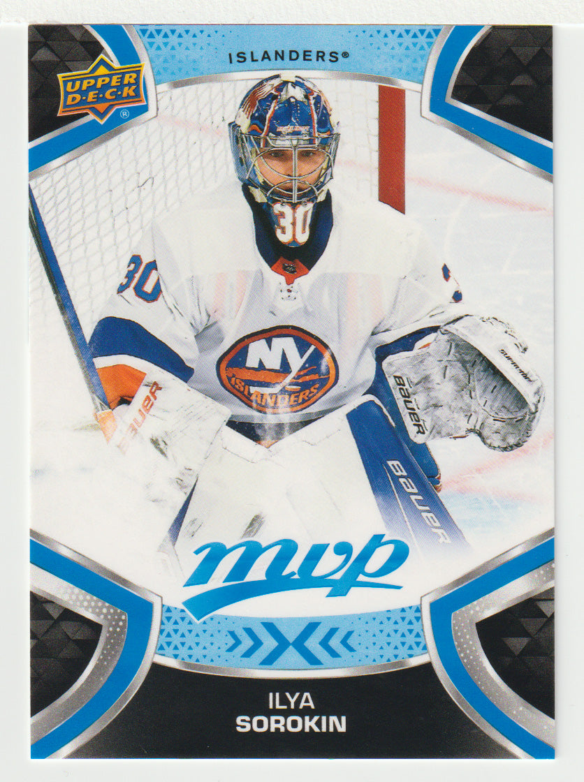 Ilya Sorokin - New York Islanders (NHL Hockey Card) 2021-22 Upper Deck MVP Factory Set # 30 Mint