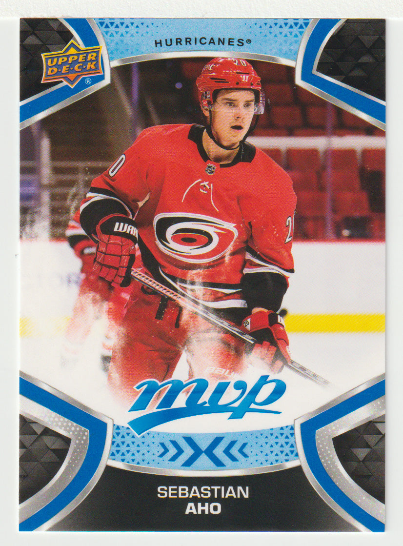 Sebastian Aho - Carolina Hurricanes (NHL Hockey Card) 2021-22 Upper Deck MVP Factory Set # 44 Mint