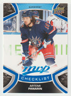 Artemi Panarin - New York Rangers - Checklist # 2 (NHL Hockey Card) 2021-22 Upper Deck MVP Factory Set # 200 Mint