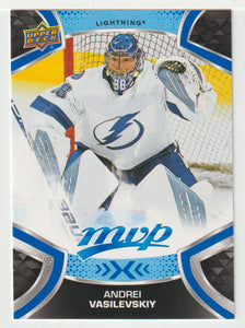 Andrei Vasilevskiy SP - Tampa Bay Lightning (NHL Hockey Card) 2021-22 Upper Deck MVP Factory Set # 205 Mint