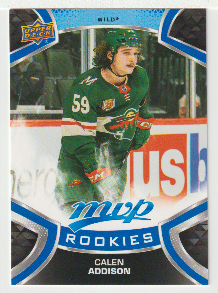 Calen Addison SP - Minnesota Wild (NHL Hockey Card) 2021-22 Upper Deck MVP Factory Set # 221 Mint