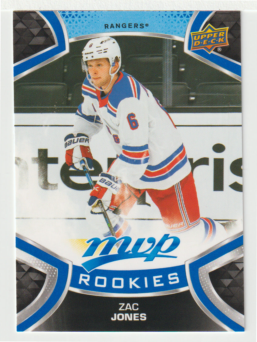 Zac Jones SP - New York Rangers (NHL Hockey Card) 2021-22 Upper Deck MVP Factory Set # 225 Mint