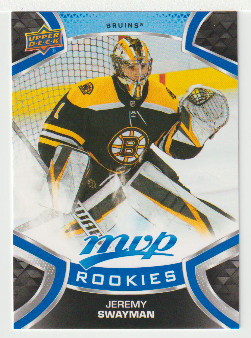 Jeremy Swayman SP - Boston Bruins (NHL Hockey Card) 2021-22 Upper Deck MVP Factory Set # 235 Mint
