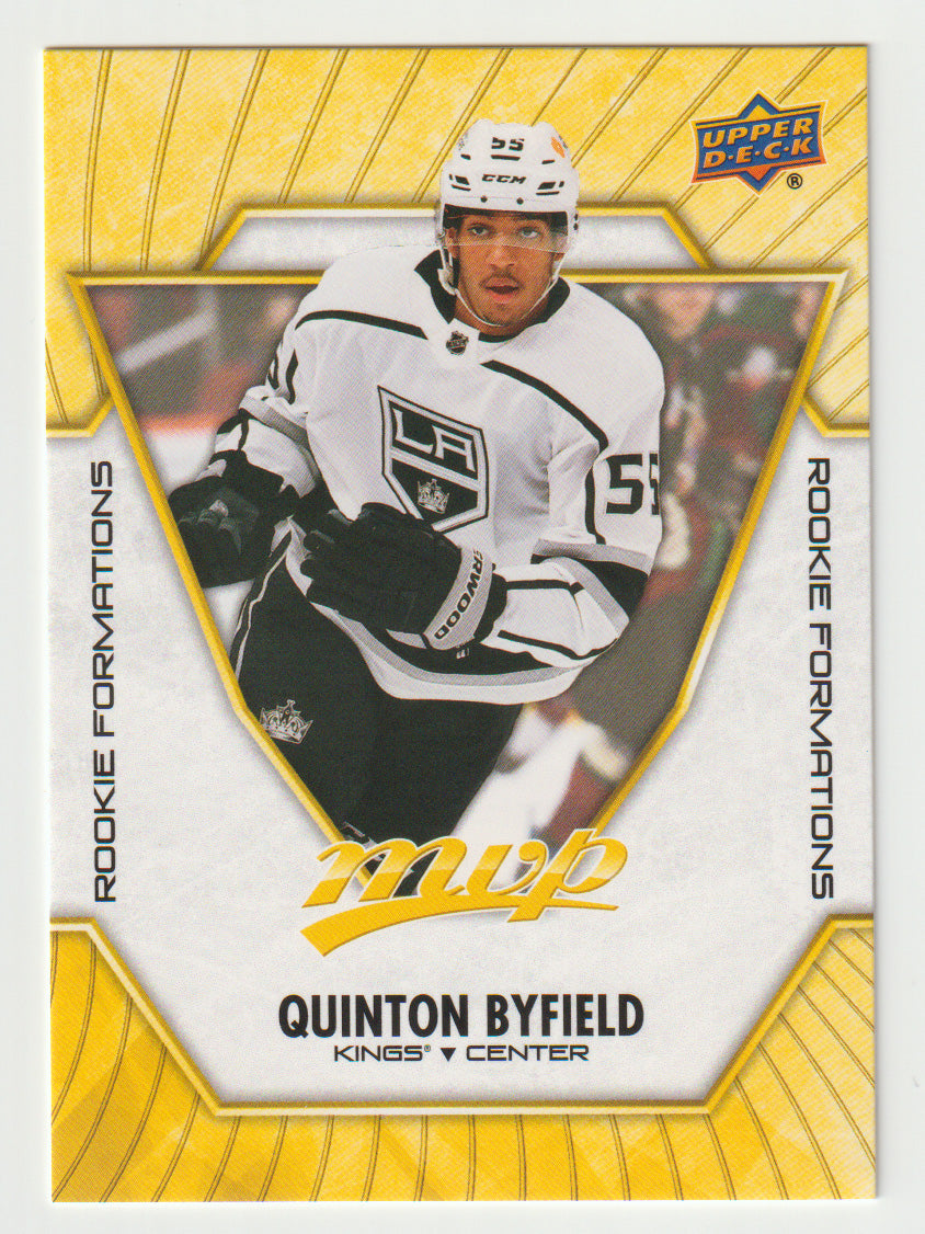 Quinton Byfield - Los Angeles Kings - Rookie Formations (NHL Hockey Card) 2021-22 Upper Deck MVP Factory Set # RF-3 Mint