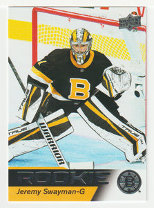Jeremy Swayman - Boston Bruins (NHL Hockey Card) 2021-22 Upper Deck Star Rookies # 3 Mint