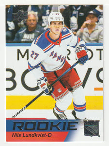 Nils Lundkvist - New York Rangers (NHL Hockey Card) 2021-22 Upper Deck Star Rookies # 16 Mint