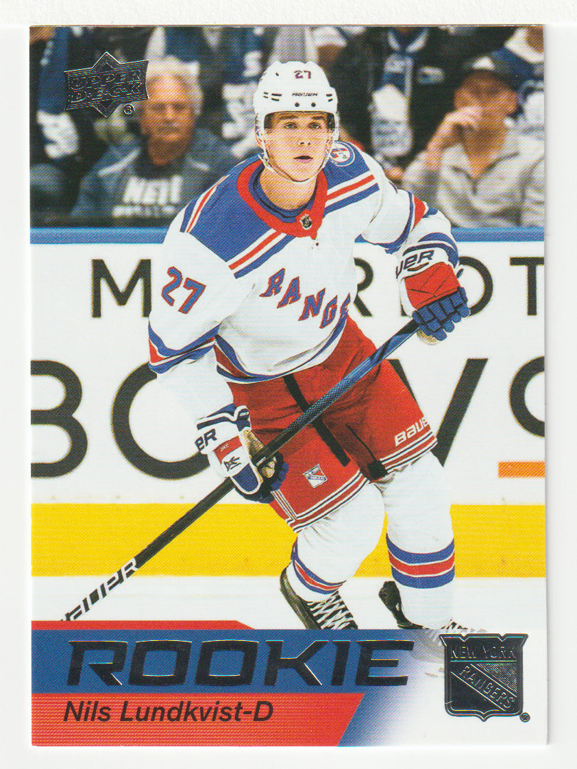 Nils Lundkvist - New York Rangers (NHL Hockey Card) 2021-22 Upper Deck Star Rookies # 16 Mint