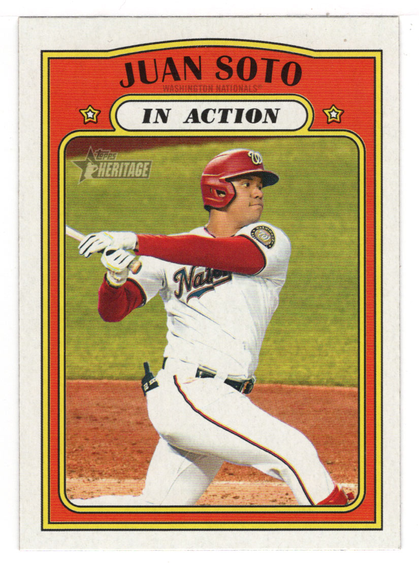 Juan Soto - Washington Nationals - In Action (MLB Baseball Card) 2021 Topps Heritage # 36 Mint