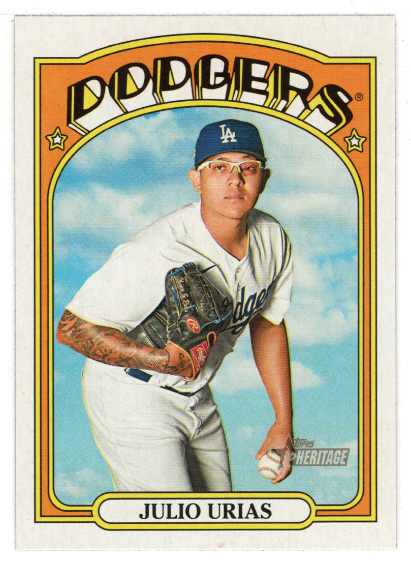 Julio Urias - Los Angeles Dodgers (MLB Baseball Card) 2021 Topps Heritage # 67 Mint