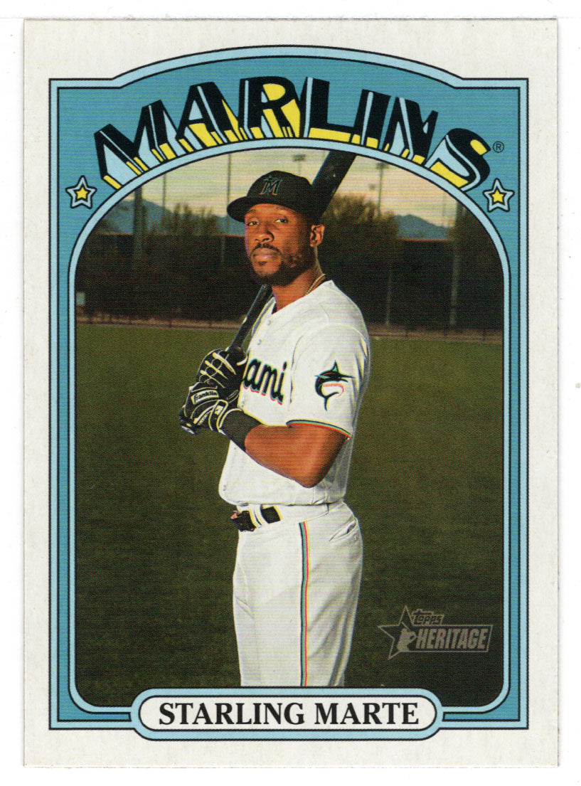 Starling Marte - Miami Marlins (MLB Baseball Card) 2021 Topps Heritage # 131 Mint