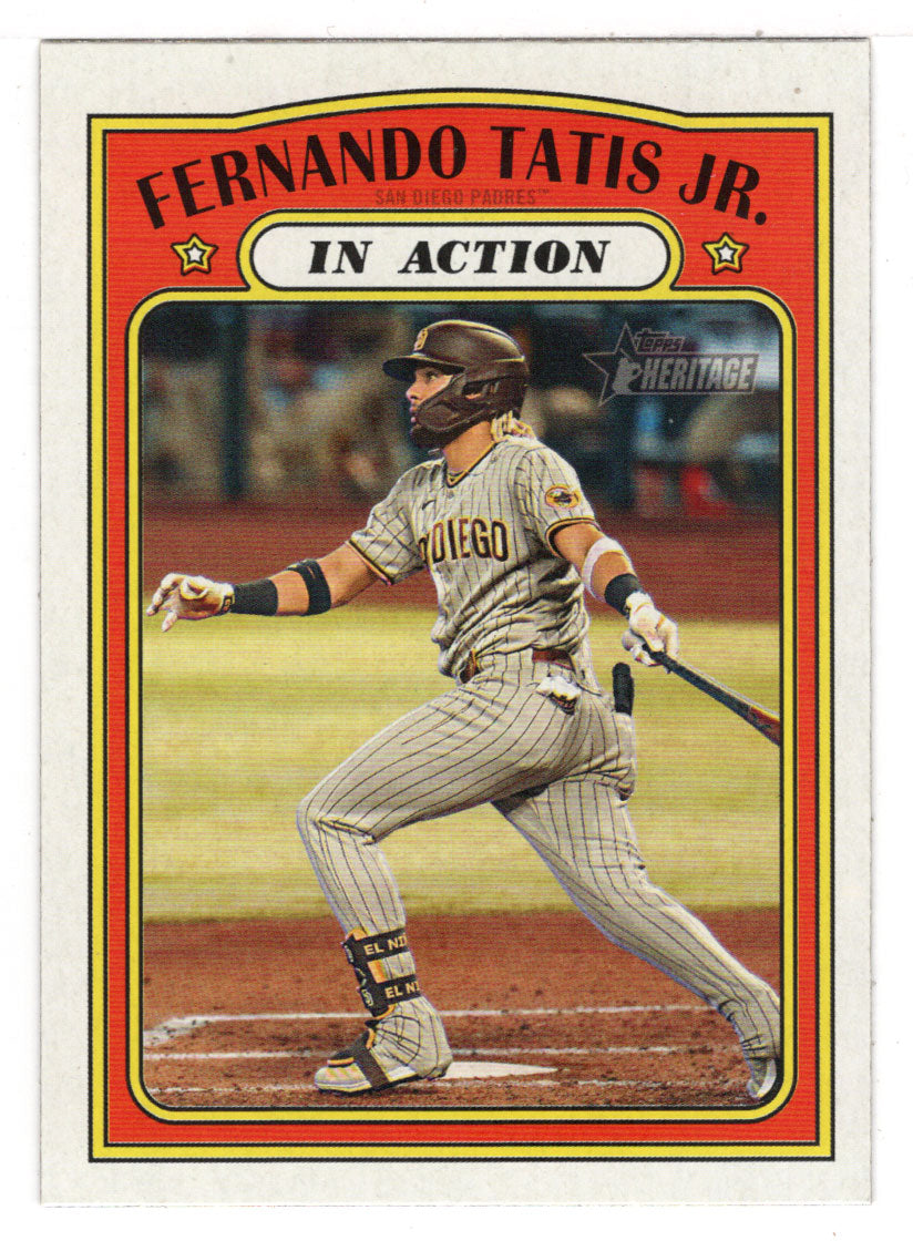 Fernando Tatis Jr. - San Diego Padres - In Action (MLB Baseball Card) 2021 Topps Heritage # 138 Mint