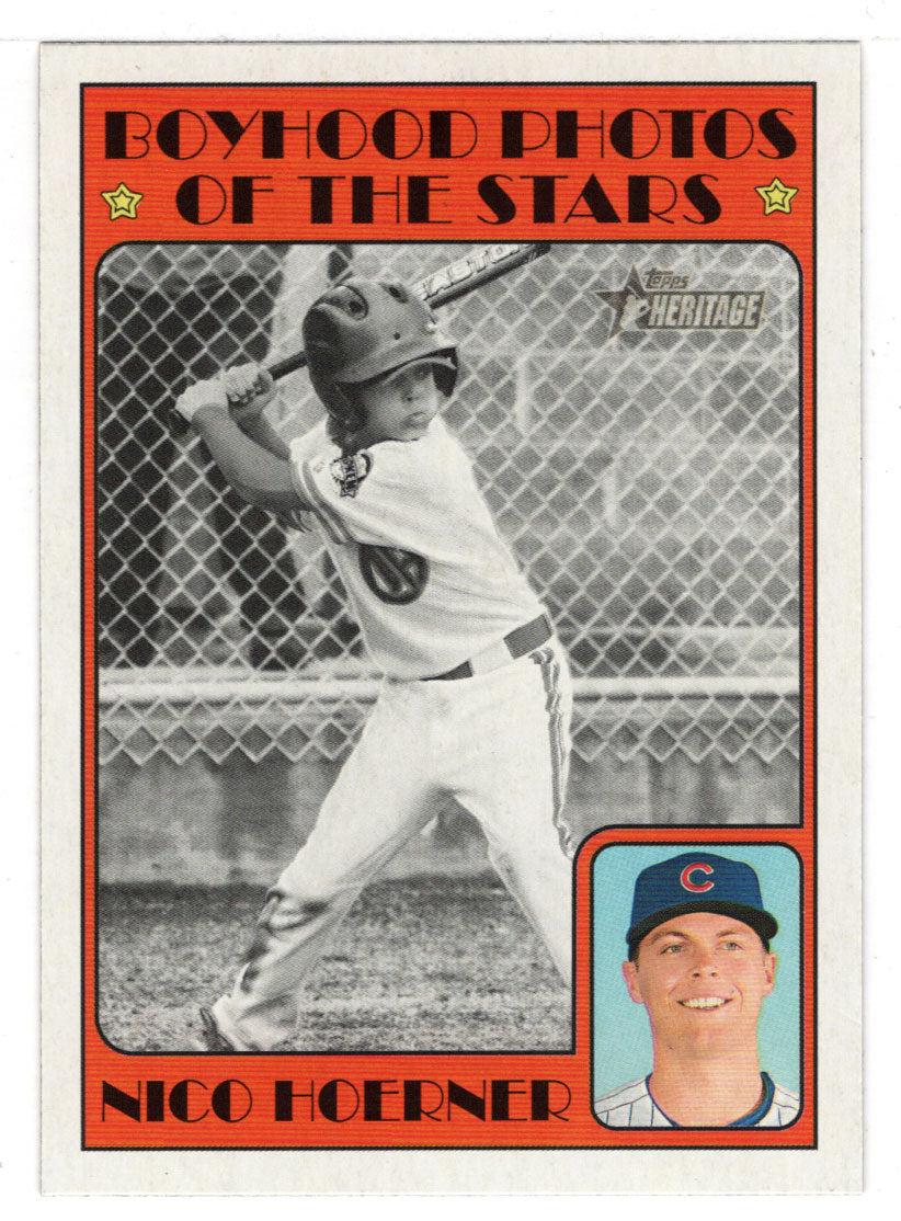 Nico Hoerner - Chicago Cubs - Boyhood Photos (MLB Baseball Card) 2021 Topps Heritage # 147 Mint