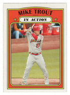 Mike Trout - Los Angeles Angels - In Action (MLB Baseball Card) 2021 Topps Heritage # 170 Mint