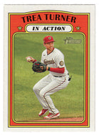 Trea Turner - Washington Nationals - In Action (MLB Baseball Card) 2021 Topps Heritage # 184 Mint