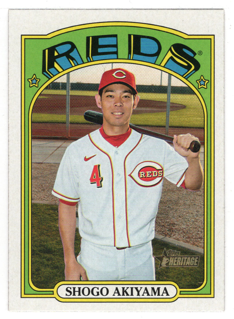 Shogo Akiyama - Cincinnati Reds - SP (MLB Baseball Card) 2021 Topps Heritage # 418 Mint