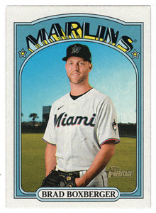 Brad Boxberger - Miami Marlins - SP (MLB Baseball Card) 2021 Topps Heritage # 492 Mint
