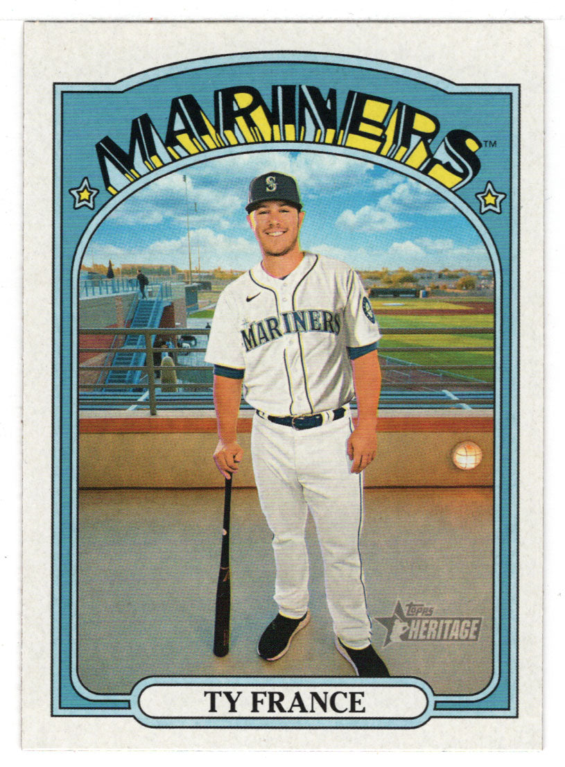 Ty France - Seattle Mariners - SP (MLB Baseball Card) 2021 Topps Heritage # 493 Mint