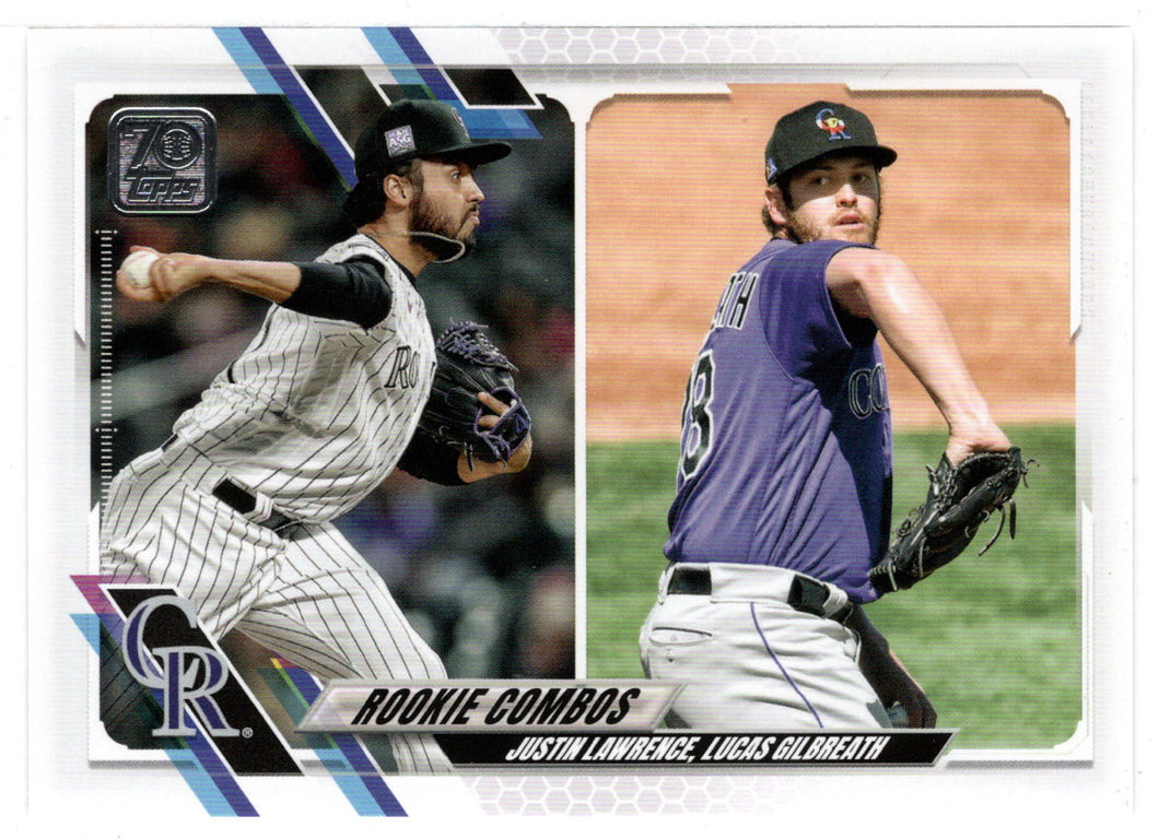 Lucas Gilbreath RC - Justin Lawrence RC - Colorado Rockies - Rookie Combos (MLB Baseball Card) 2021 Topps Update # US-141 Mint