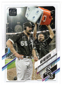 Adam Eaton - Carlos Rodon - Chicago White Sox - No-No Bath (MLB Baseball Card) 2021 Topps Update # US-297 Mint