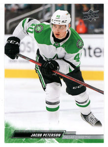 Jacob Peterson - Dallas Stars (NHL Hockey Card) 2022-23 Upper Deck # 313 Mint