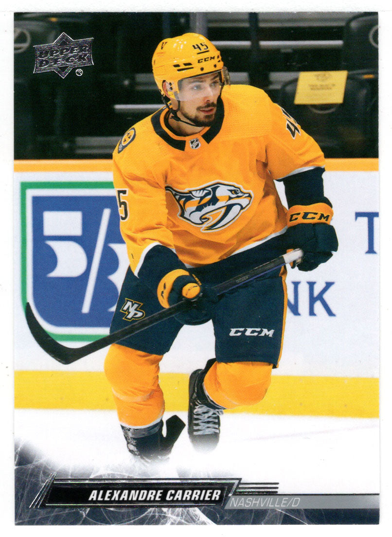 Alexandre Carrier - Nashville Predators (NHL Hockey Card) 2022-23 Upper Deck # 352 Mint