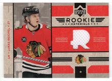 Load image into Gallery viewer, Lukas Reichel - Chicago Blackhawks - Rookie Materials - Jersey (NHL Hockey Card) 2022-23 Upper Deck # RT-LR Mint
