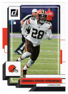 Jeremiah Owusu-Koramoah - Cleveland Browns (NFL Football Card) 2022 Donruss # 213 Mint