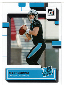 Matt Corral RC - Carolina Panthers - Rated Rookie (NFL Football Card) 2022 Donruss # 302 Mint
