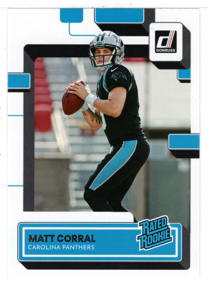 Matt Corral RC - Carolina Panthers - Rated Rookie (NFL Football Card) 2022 Donruss # 302 Mint
