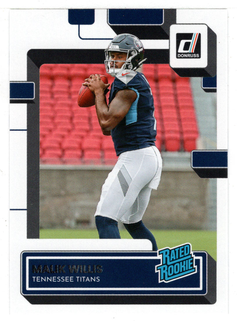 Malik Willis RC - Tennessee Titans - Rated Rookie (NFL Football Card) 2022 Donruss # 303 Mint