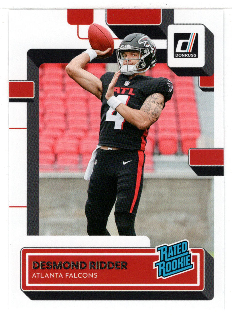 Desmond Ridder RC - Atlanta Falcons - Rated Rookie (NFL Football Card) 2022 Donruss # 304 Mint