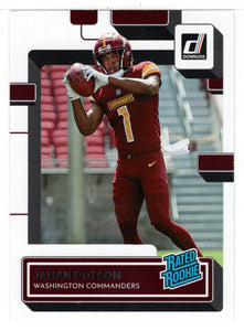 Jahan Dotson RC - Washington Redskins - Rated Rookie (NFL Football Card) 2022 Donruss # 310 Mint