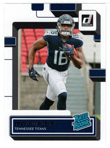 Treylon Burks RC - Tennessee Titans - Rated Rookie (NFL Football Card) 2022 Donruss # 312 Mint