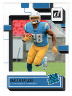 Isaiah Spiller RC - Los Angeles Chargers - Rated Rookie (NFL Football Card) 2022 Donruss # 316 Mint