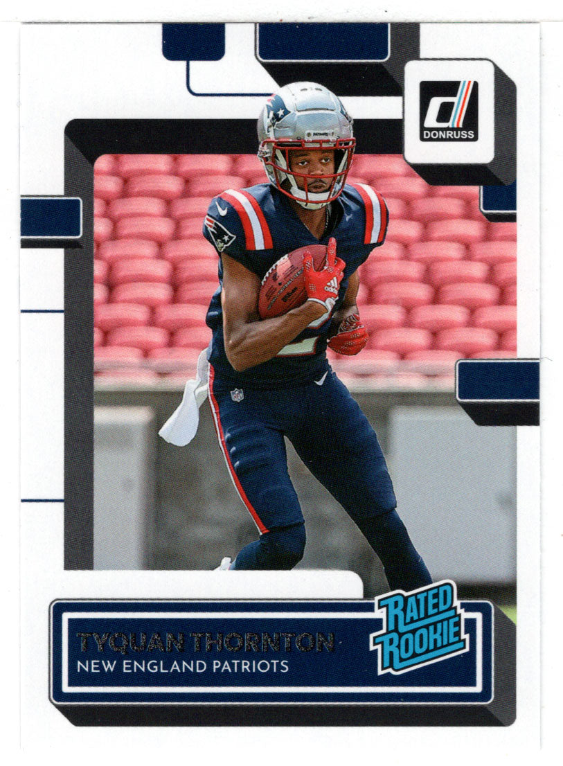 Tyquan Thornton RC - New England Patriots - Rated Rookie (NFL Football Card) 2022 Donruss # 322 Mint