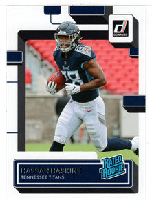 Hassan Haskins RC - Tennessee Titans - Rated Rookie (NFL Football Card) 2022 Donruss # 342 Mint