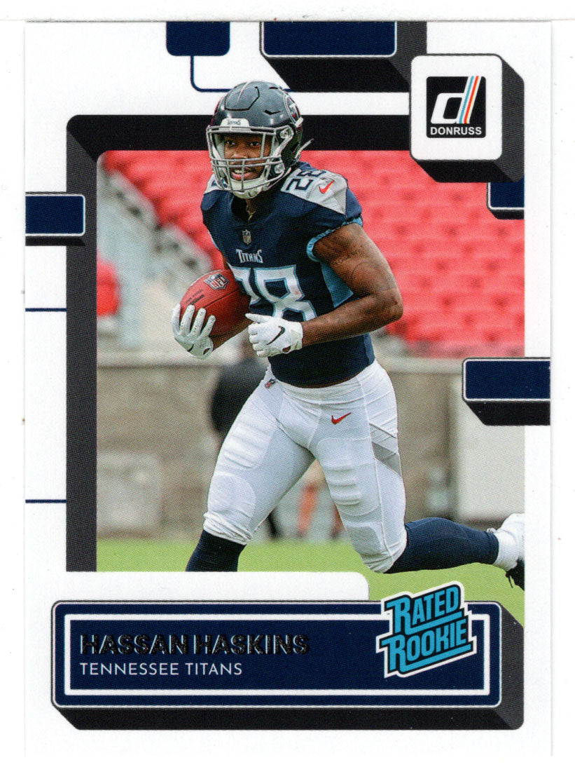 Hassan Haskins RC - Tennessee Titans - Rated Rookie (NFL Football Card) 2022 Donruss # 342 Mint